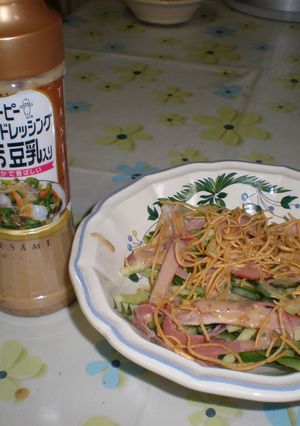 きゅうりとハムのぱりぱりサラダ-レシピのメイン写真