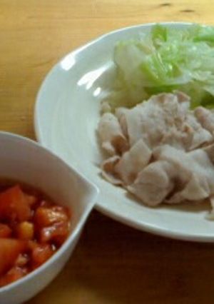 トマトだれで食べる冷しゃぶ-レシピのメイン写真