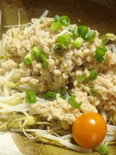 もやしレンジ蒸し そぼろがけ-レシピのメイン写真