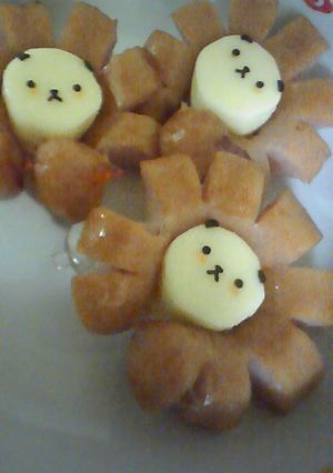 ウインナーでライオンさん☆キャラ弁-レシピのメイン写真