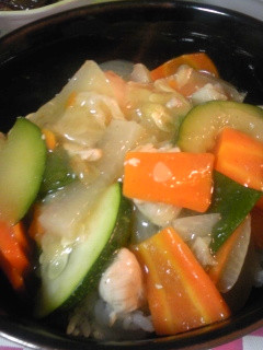 夏野菜であっさり中華丼-レシピのメイン写真