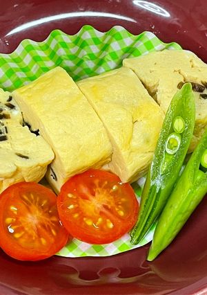 お弁当卵1個レンチン90秒⭐︎塩昆布卵焼き-レシピのメイン写真