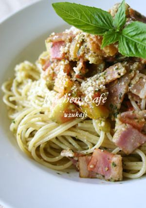 ベーコンとトマトのジェノベーゼパスタ-レシピのメイン写真