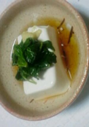 モロヘイヤの乗っけ豆腐-レシピのメイン写真