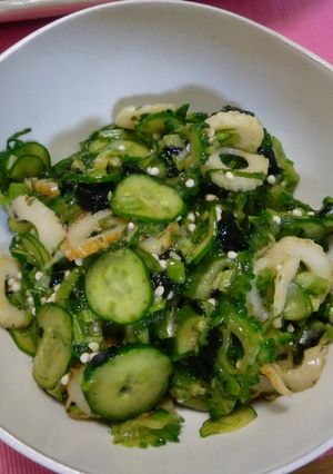 夏野菜☆ゴーヤのあおさ和え-レシピのメイン写真