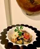 茄子と蓮根のクリームチーズサラダ