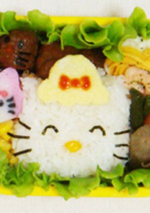 キティママとモーリーのお弁当✿キャラ弁-レシピのメイン写真