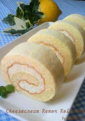 チーズクリームのレモンロールケーキ-レシピのメイン写真