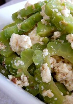 簡単！水切り不要！ゴーヤと豆腐の味噌炒め-レシピのメイン写真