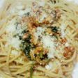 ツナとほうれん草のトマトソースパスタ