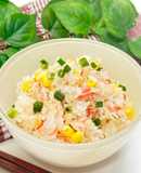 もち麦🌾コーンとカニカマ炊き込みご飯🌽🦀