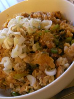 にんにくの芽と長ネギの卵とじ丼-レシピのメイン写真