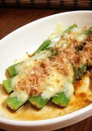 オクラのチーズかつお節のせ☆-レシピのメイン写真