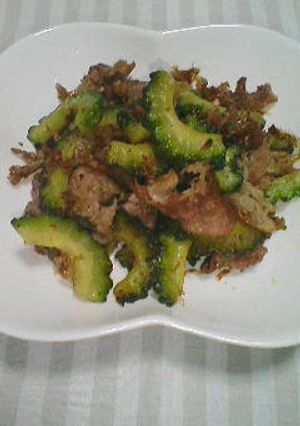 ゴーヤと豚肉の塩炒め-レシピのメイン写真