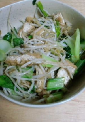 簡単☆もやしと油揚げの中華炒め-レシピのメイン写真
