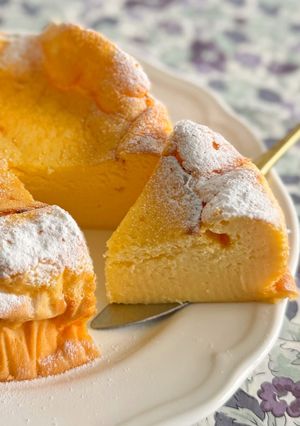 水切りヨーグルトで作るスフレチーズケーキ-レシピのメイン写真