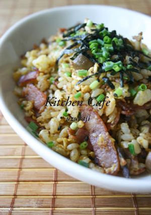 黒ゴマきのこチャーハン-レシピのメイン写真