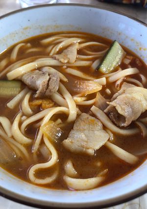 美味バターチキンカレー缶でカレーうどん-レシピのメイン写真
