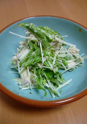 超クリーミー★水菜のツナチーズサラダ-レシピのメイン写真