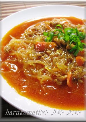 そうめんかぼちゃを頂いたら麻婆春雨もどき-レシピのメイン写真