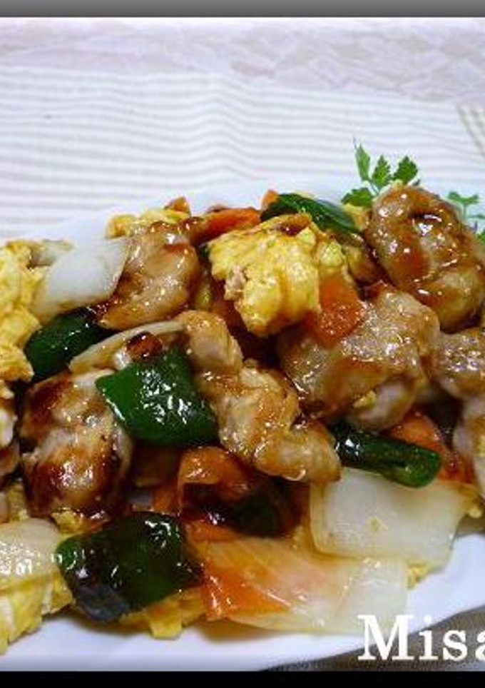 鶏肉と玉子と玉葱炒め-レシピのメイン写真
