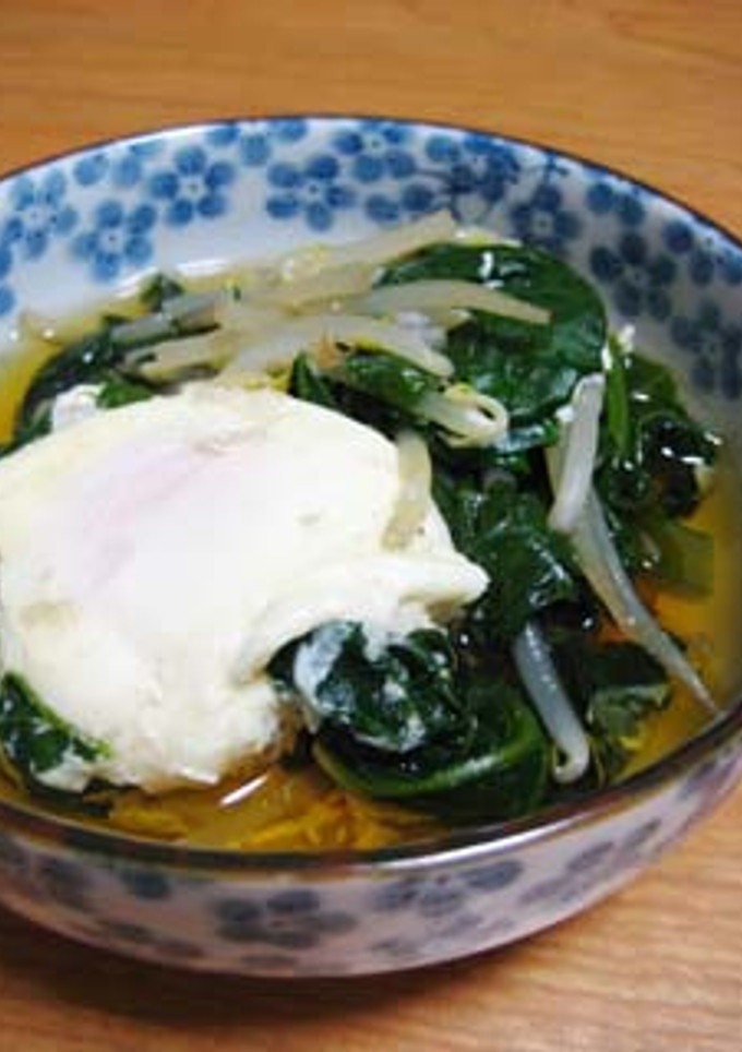 小松菜もやしのおとしたまご煮-レシピのメイン写真