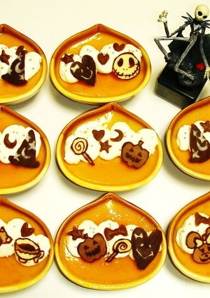キャラチョコ♡かぼちゃプリン♡ハロウィン-レシピのメイン写真