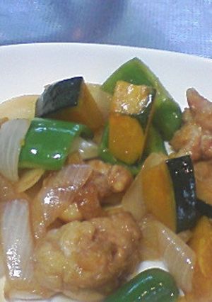 お手軽♪夏野菜の酢鶏-レシピのメイン写真