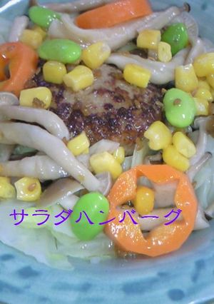 茹で野菜とハンバーグ(*^_^*)-レシピのメイン写真