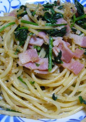 ほうれん草＋ベーコン＝ペペロンチーノ-レシピのメイン写真