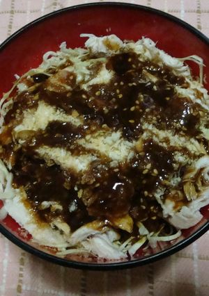 ノンフライのソースカツ丼風-レシピのメイン写真