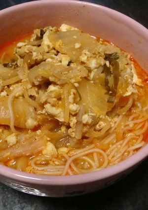 お鍋の残りでにゅうめん-レシピのメイン写真