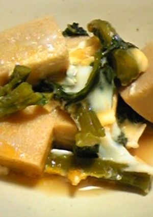 つるむらさきと高野豆腐の卵とじ-レシピのメイン写真