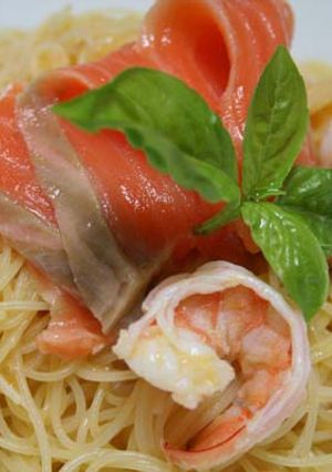 魚介のトマトソース冷製パスタ-レシピのメイン写真