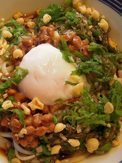 夏バテに効く? ダブル納豆 冷やしうどん-レシピのメイン写真