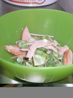 ハムといんげんのさっぱりサラダ-レシピのメイン写真