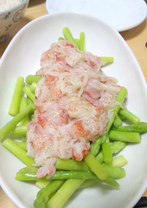 アスパラのサラダ蟹あんかけ風-レシピのメイン写真