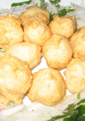 素朴な美味さ！いかのすり身団子揚げ-レシピのメイン写真
