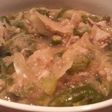 あさっり☆豚肉ピー玉の大根おろし炒め