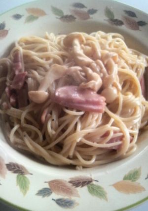キノコのブラウンクリームパスタ-レシピのメイン写真