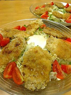 焼きカツの温玉サラダ★-レシピのメイン写真
