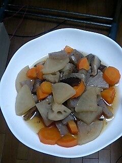 即席、筑前煮風?煮物-レシピのメイン写真