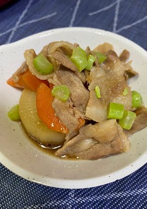 「大根と豚バラのこてこて煮」-レシピのメイン写真