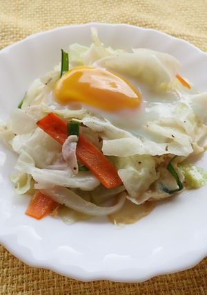 カット野菜の巣ごもり卵-レシピのメイン写真