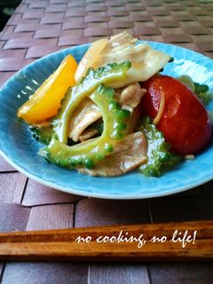 ゴーヤとトマトの中華風炒め-レシピのメイン写真