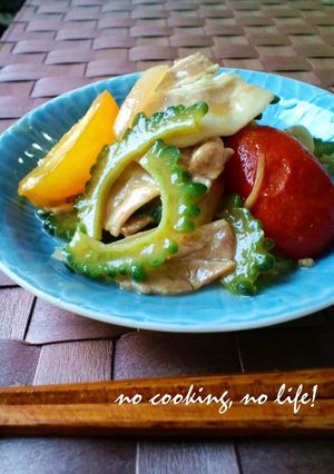 ゴーヤとトマトの中華風炒め-レシピのメイン写真