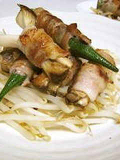 豚バラのエリンギ&オクラ巻き-レシピのメイン写真