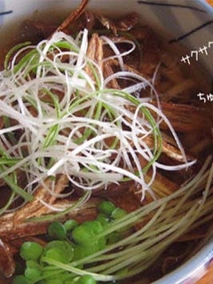 簡単節約・軽~いサクサク【牛蒡天うどん】-レシピのメイン写真