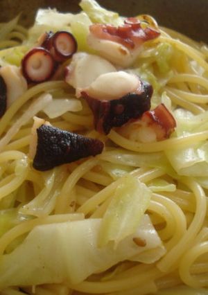 たことキャベツの柚子コショウパスタ-レシピのメイン写真