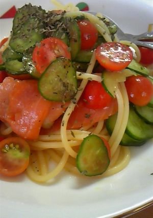 スモークサーモンのサラダパスタ-レシピのメイン写真